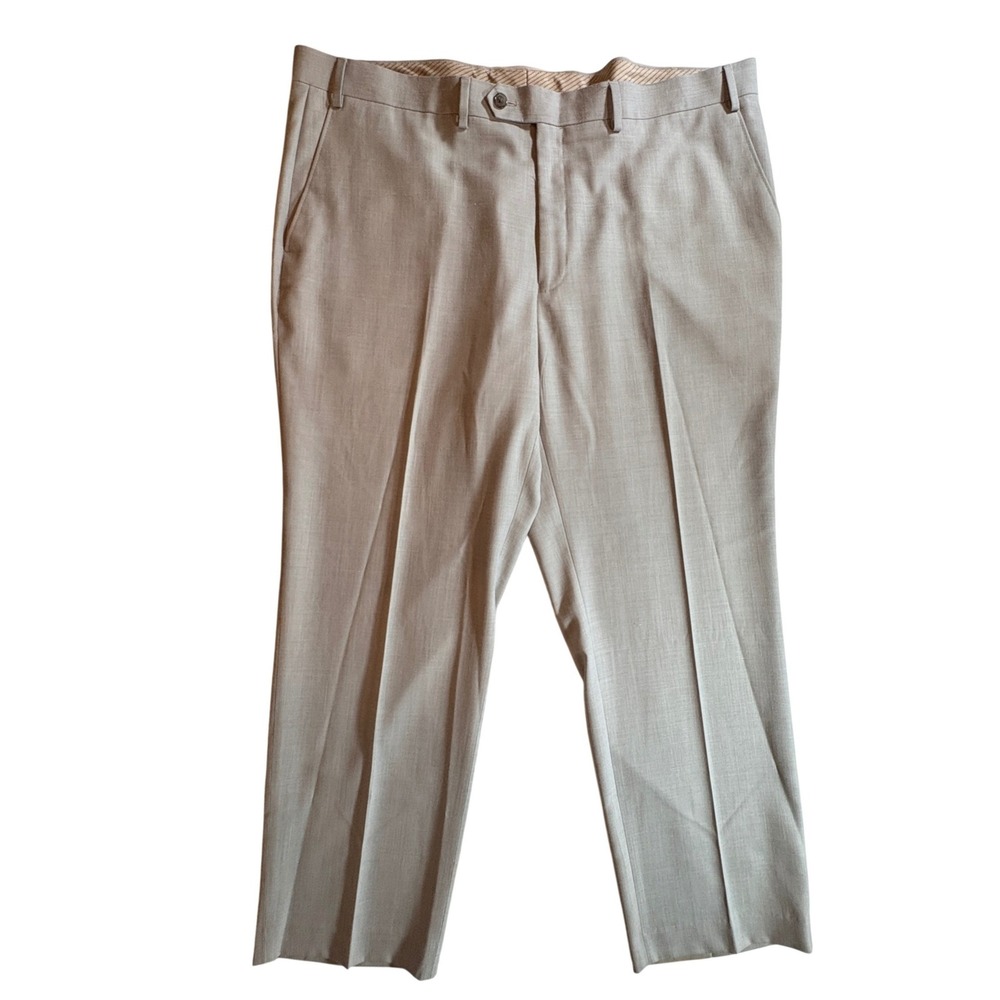 Lauren Ralph Lauren Dress Pants Mens 42x30 Gray Flat Front Classic Fit Trousers